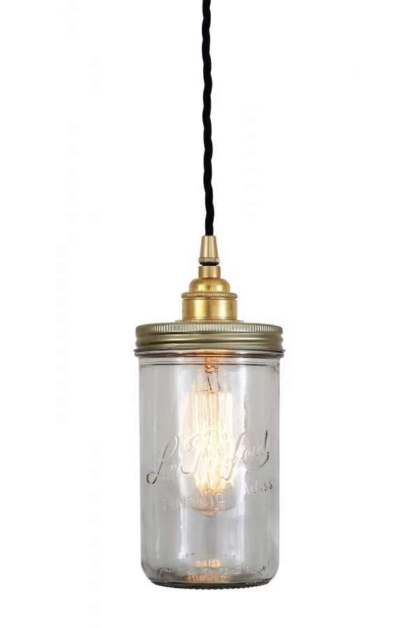 Jam Jar Pendant Light Glass Jar & Mini Pendants Great Lighting UK Ltd